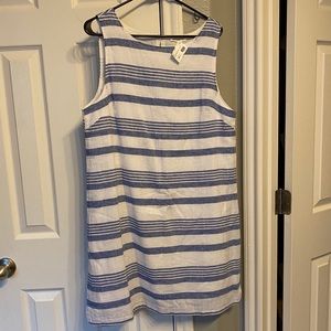 Blue and White Striped Dress